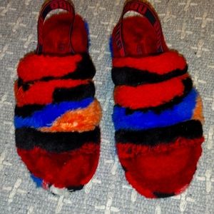 Furry UGG sandals